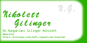 nikolett gilinger business card